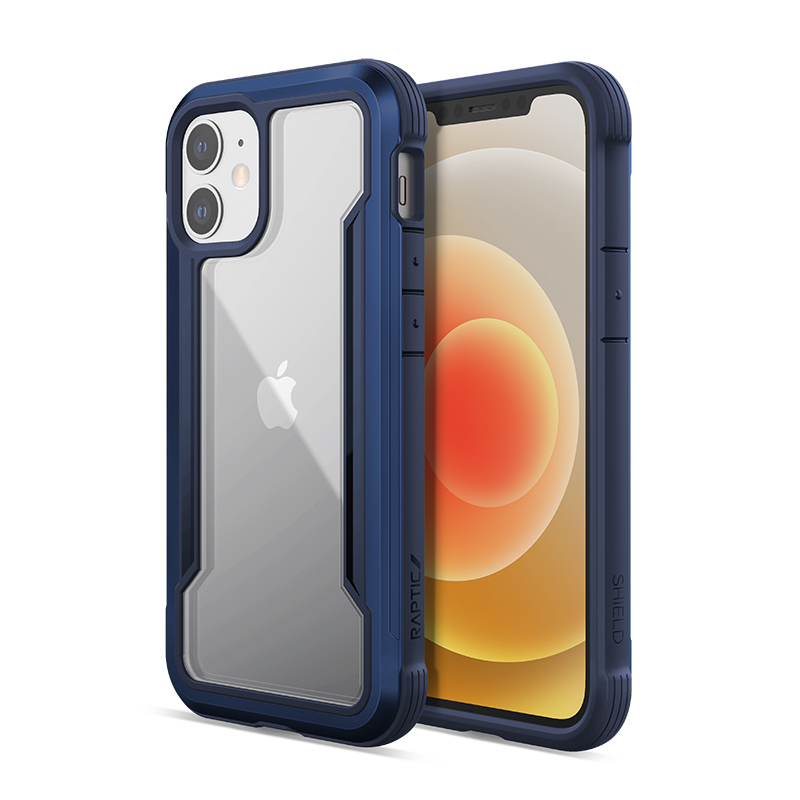 iPhone 12 Mini X-Doria Raptic Shield alumínium tok kék