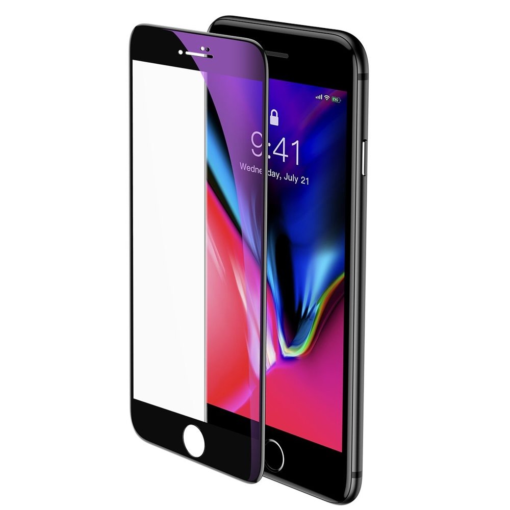 Baseus 0.23mm Anti-Blue light kijelzővédő üvegfólia iPhone SE 2020 / iPhone 8 / iPhone 7 fekete (SGAPIPH8N-HPE01)