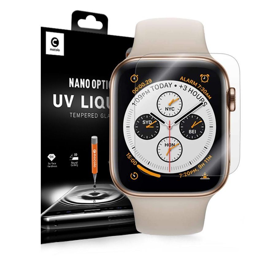 Mocolo kijelzővédő üvegfólia UV LED lámpával Apple Watch 1/2/3 (42MM)