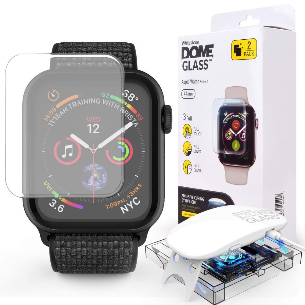 Apple Watch 4/5/6 / SE (44MM) Whitestone 9H kijelzővédő üvegfólia UV lámpával