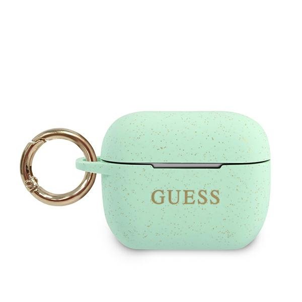 Guess Glitter Silicone GUACAPSILGLGN AirPods Pro 1/2 tok zöld