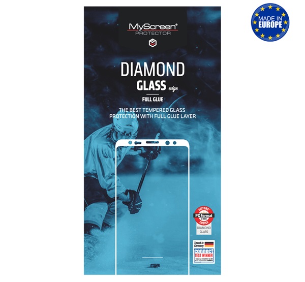 MyScreen Diamond Edge 2.5D kijelzővédő 9H üvegfólia iPhone 12 Pro MAX fekete
