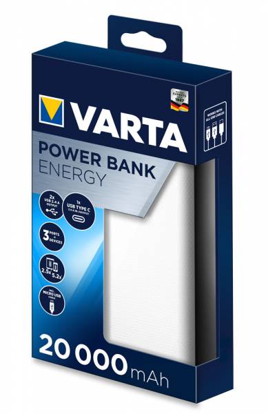 VARTA Power Bank Energy 20000mAh fehér