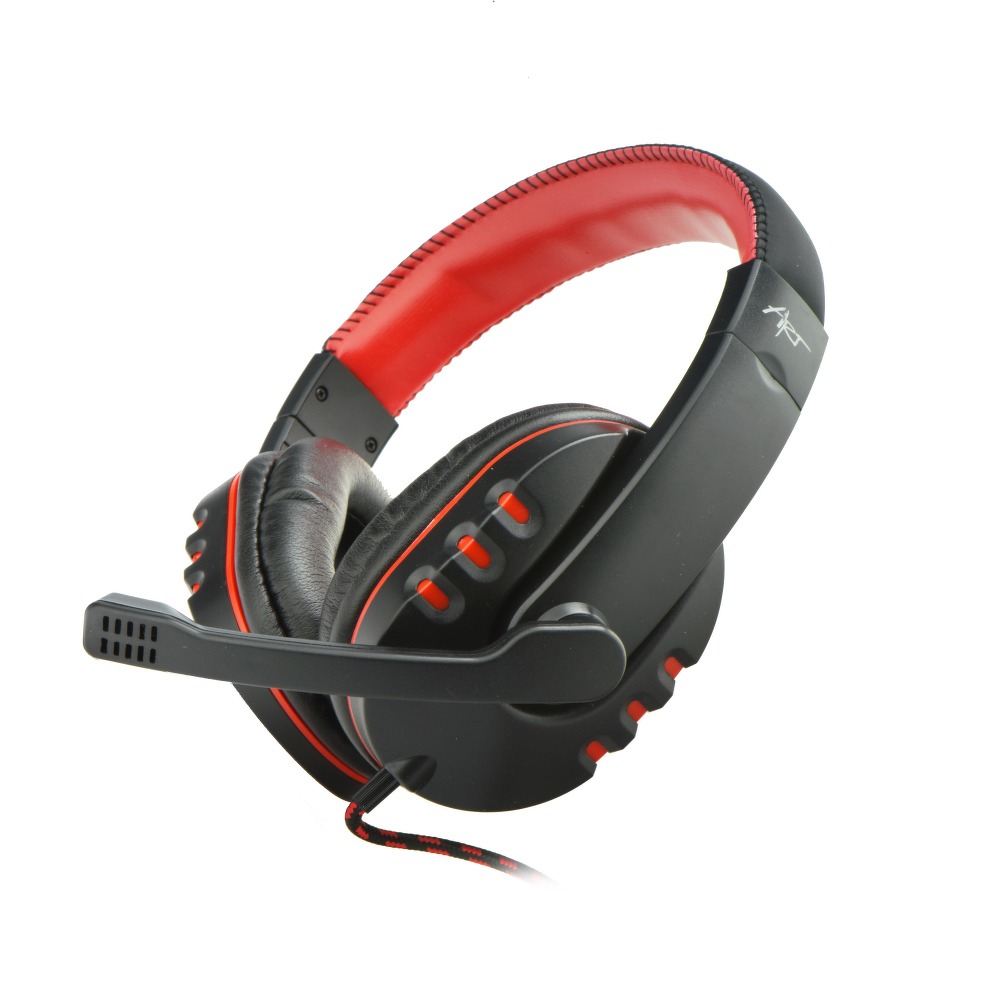 Gamer Headset ART Nemezis, fejhallgató mikrofonnal fekete/piros