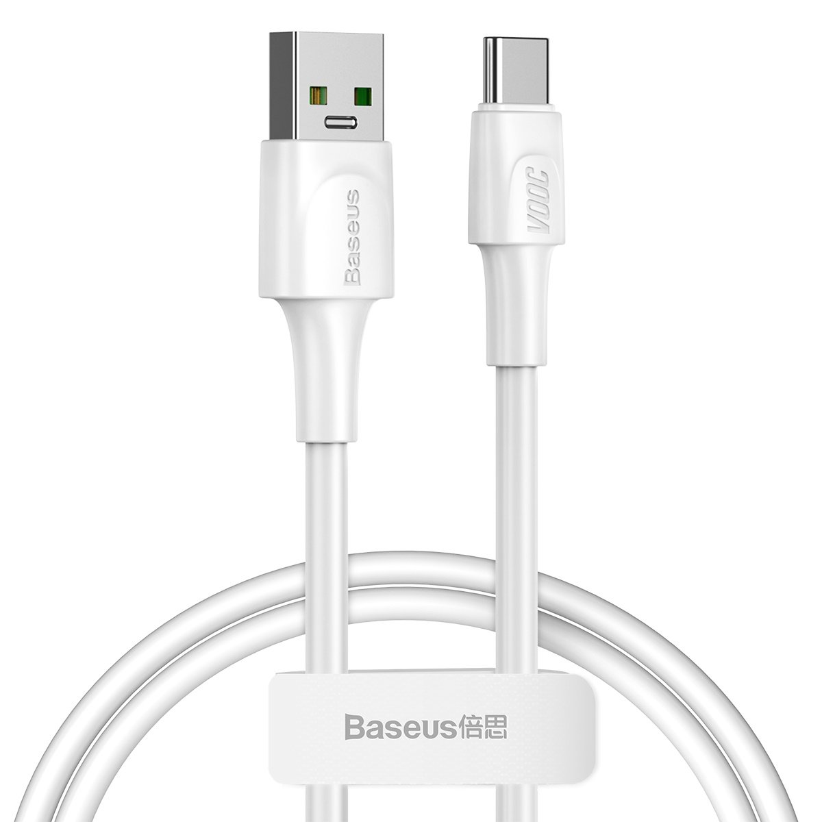 Baseus USB - USB Type C kábel VOOC Quick Charge 3.0 5 A 1m fehér (CATSW-F02)
