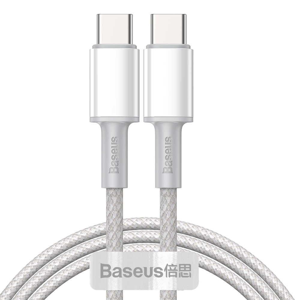 Baseus USB Type C - USB Type C kábel Power Delivery Quick Charge 100W 5A 1m fehér (CATGD-02)