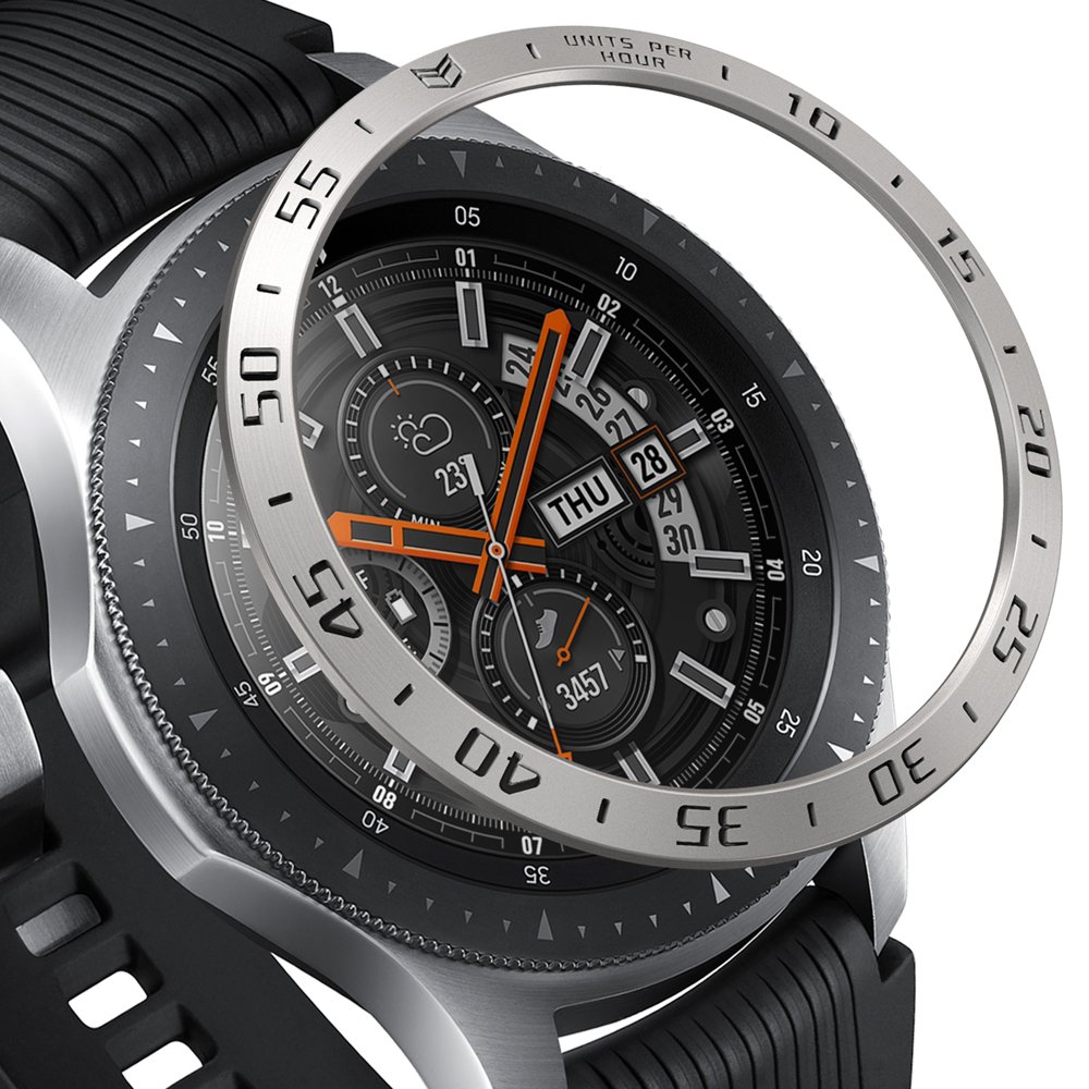Samsung Galaxy Watch 46mm / Gear S3 fronter / Gear S3 Ringke Classic káva díszelem ezüst színben (RGSG0001)