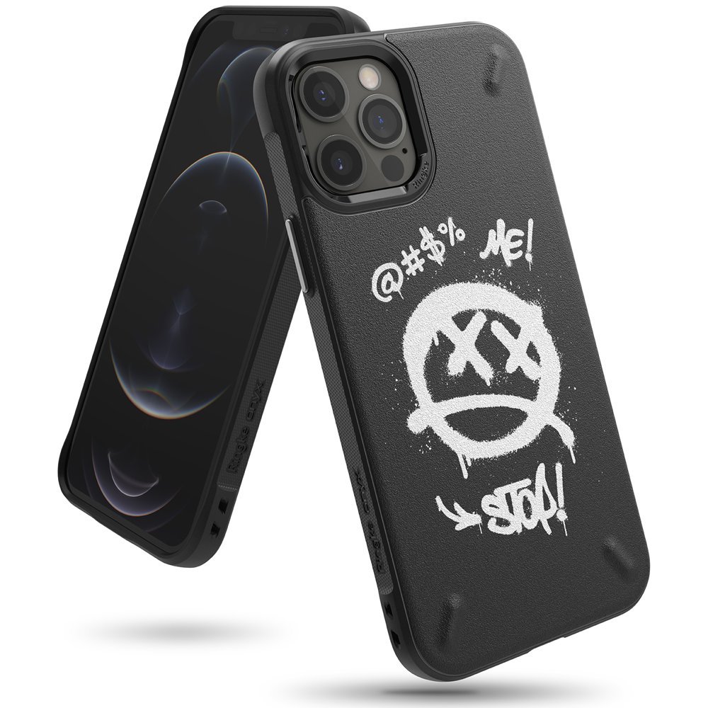 Ringke Onyx Design tok iPhone 12 Pro MAX fekete Graffiti (OXAP0048)