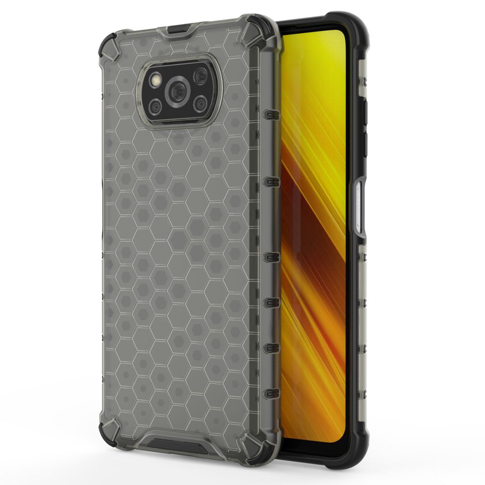 Honeycomb armor TPU tok Xiaomi Poco X3 NFC fekete