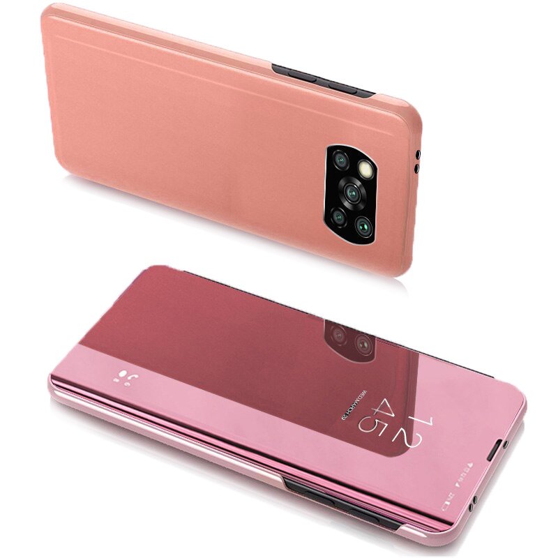 Clear View fliptok Xiaomi Poco X3 NFC pink