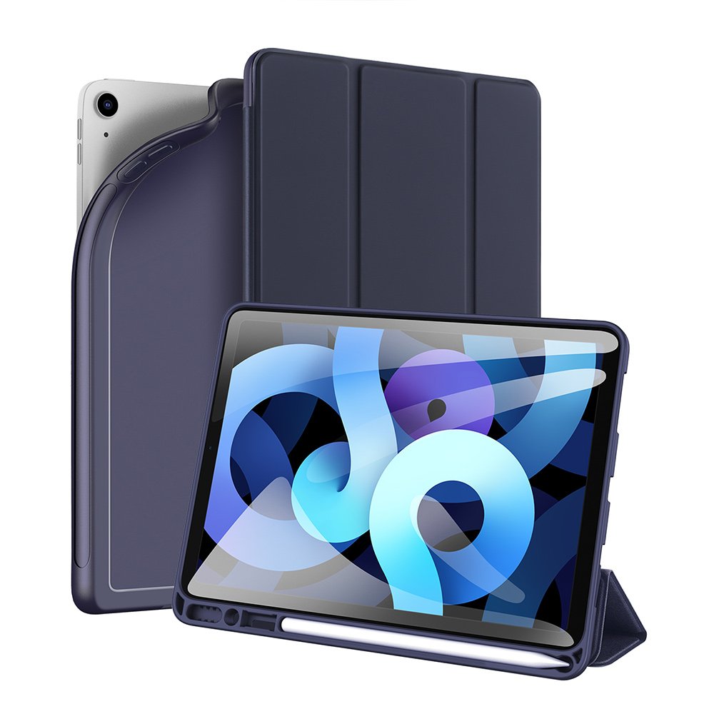 DUX DUCIS Osom TPU Kitámasztható puha tablet tok Ipad Air 2020 készülékhez kék színben