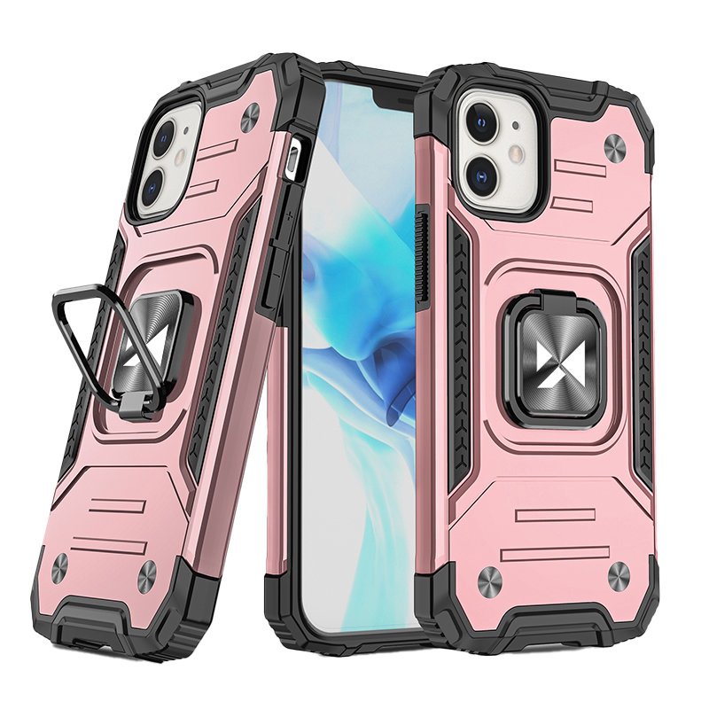 iPhone 12 mini Wozinsky Ring Armor Case Kickstand telefontok pink