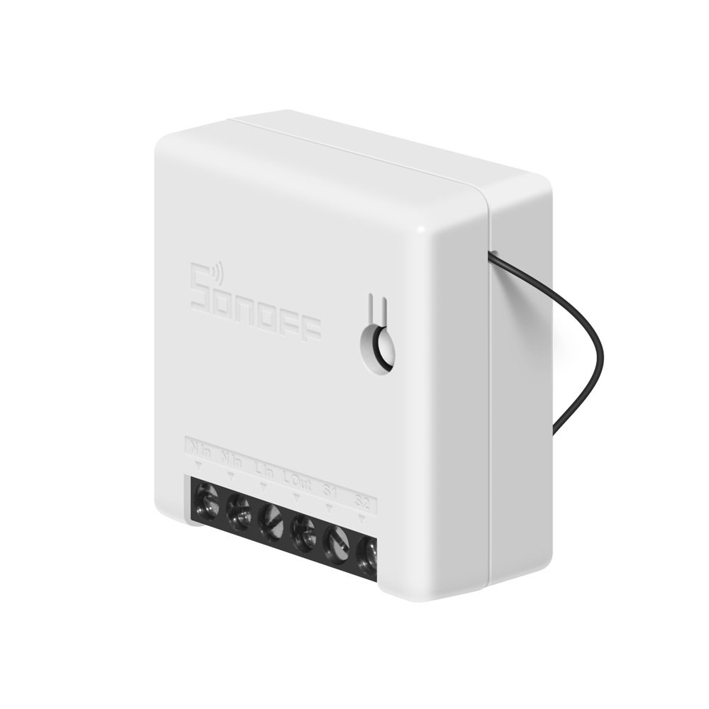 Sonoff MINI Wi-Fi vezeték nélküli okos kapcsoló (kapcsoló dobozba) fehér (M0802010010)