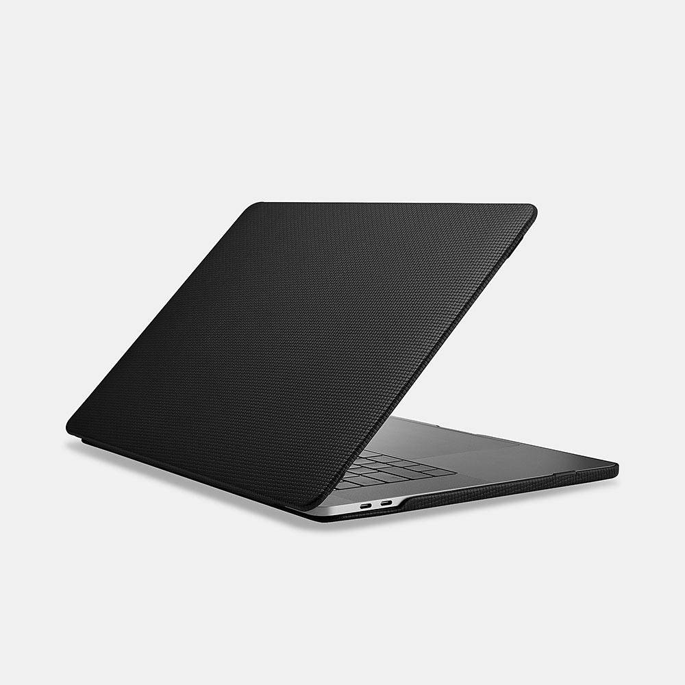 iCarer Valódi bőr Apple MacBook Pro 15'' tok szövött mintázattal fekete