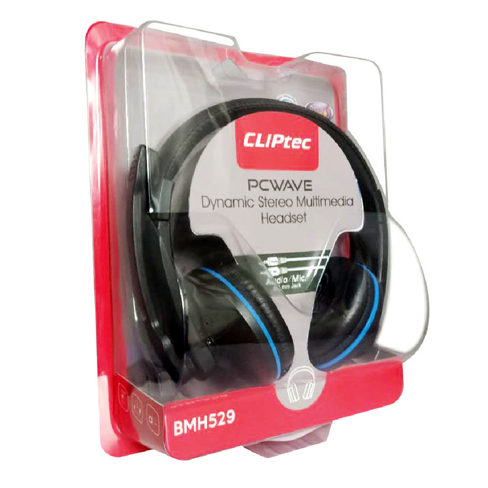 Cliptec BMH529 Vezetékes PC fejhallgató mikrofonnal fekete/kék gamer