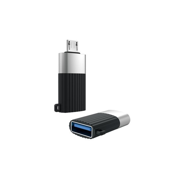 XO NB149-G Átalakító, adapter USB-A aljzat - Micro USB bemenetre fekete