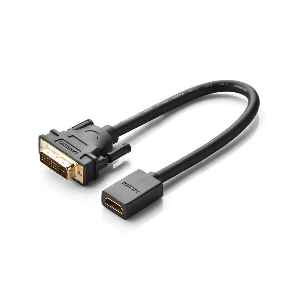 Ugreen 20118 DVI - HDMI átalakító kábel fekete