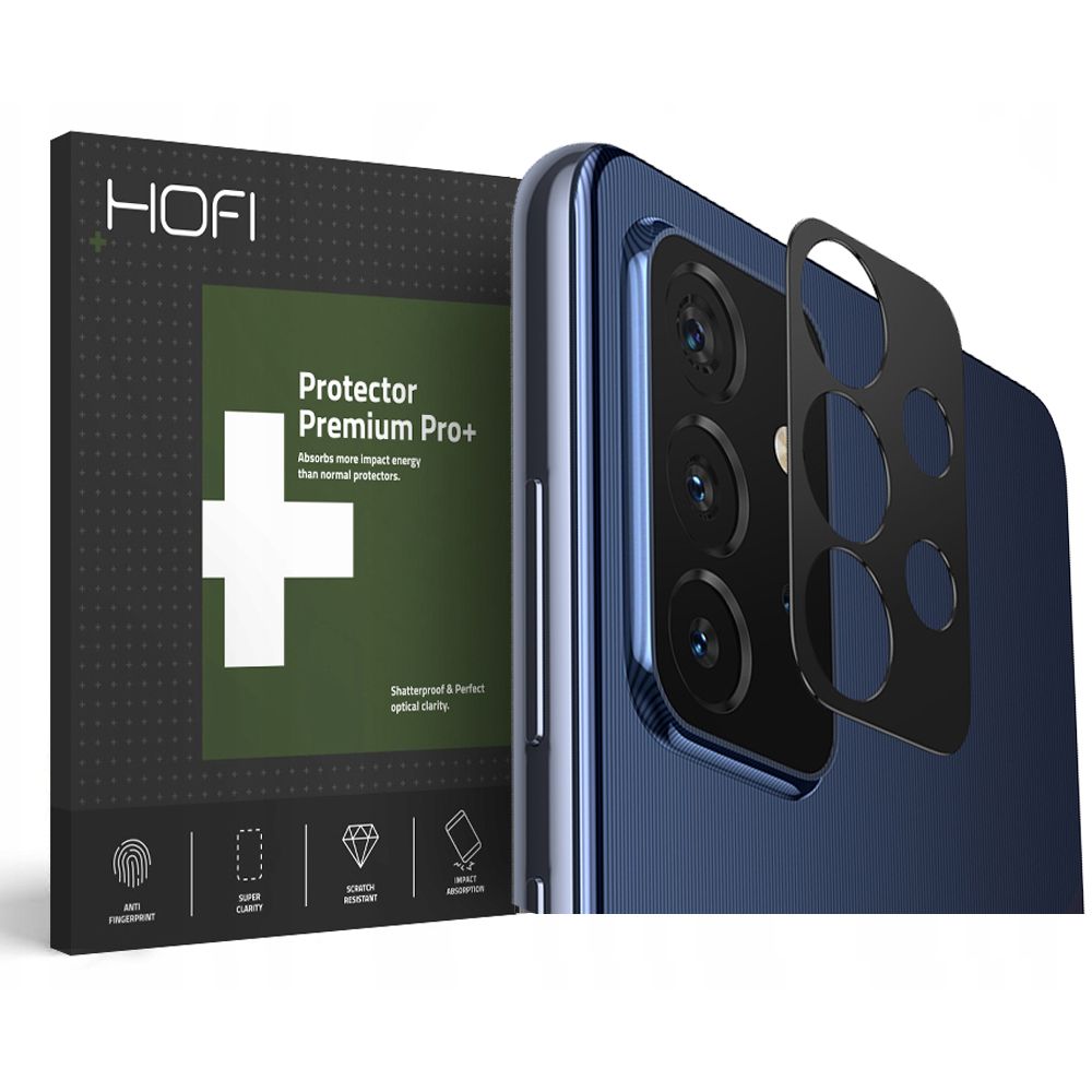 HOFI Metal Styling kamera védő keret Samsung A52 LTE/5G fekete