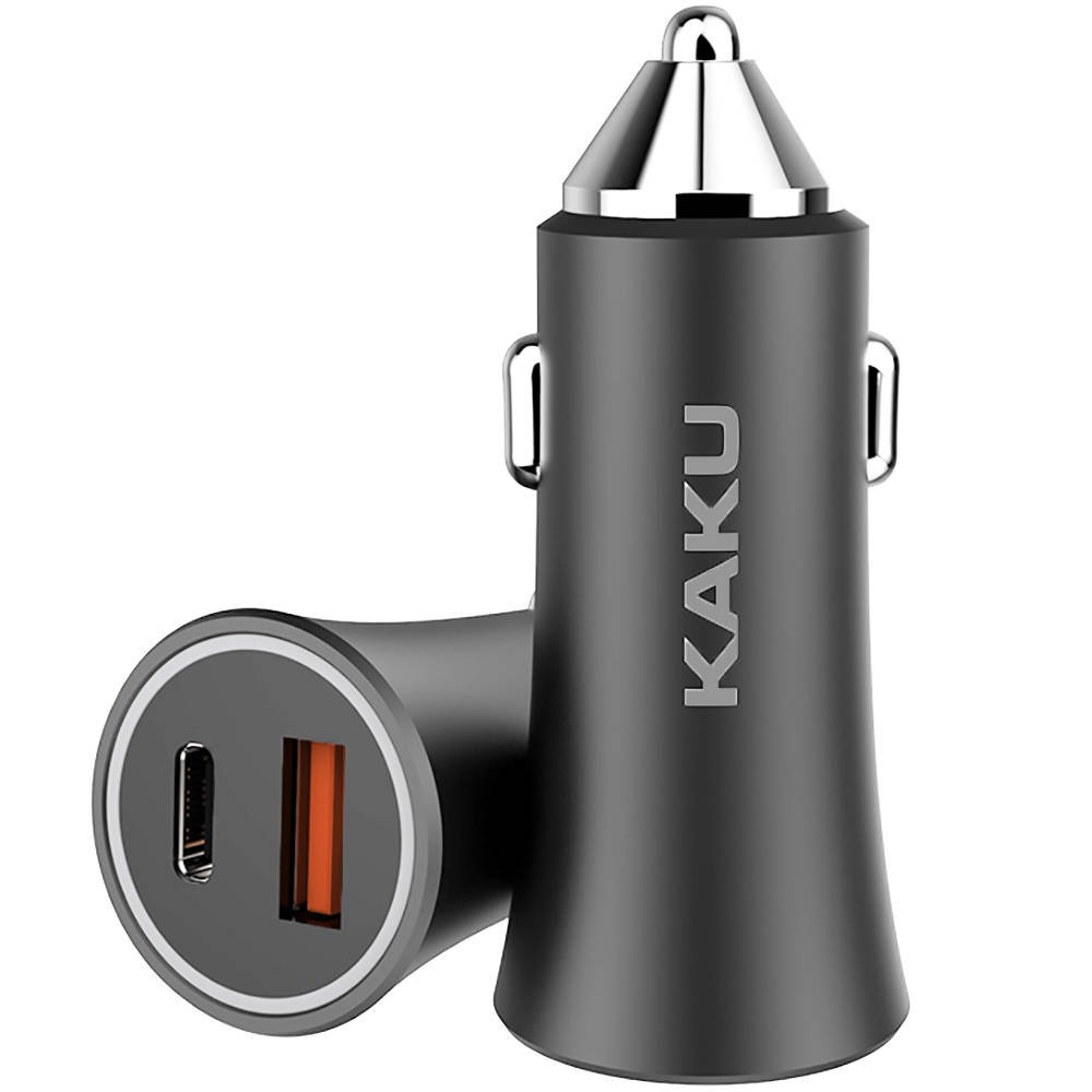 KAKU 2x USB - USB-C PD 18W + USB Quick Charge 3.0 18W 3A SZÜRKE (KSC-277)