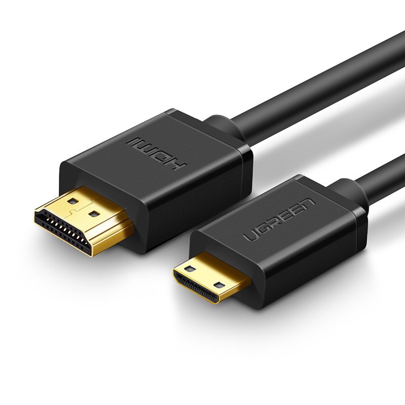 Ugreen HDMI  - mini HDMI kábel 3D Ethernet ARC 1m fekete (HD108 10195)
