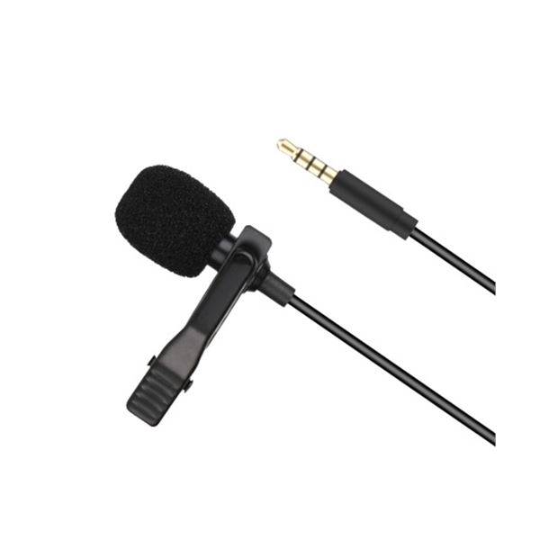 XO MKF01 Csiptetős mikrofon mini jack 3.5mm csatlakozóval 2m kábellel fekete