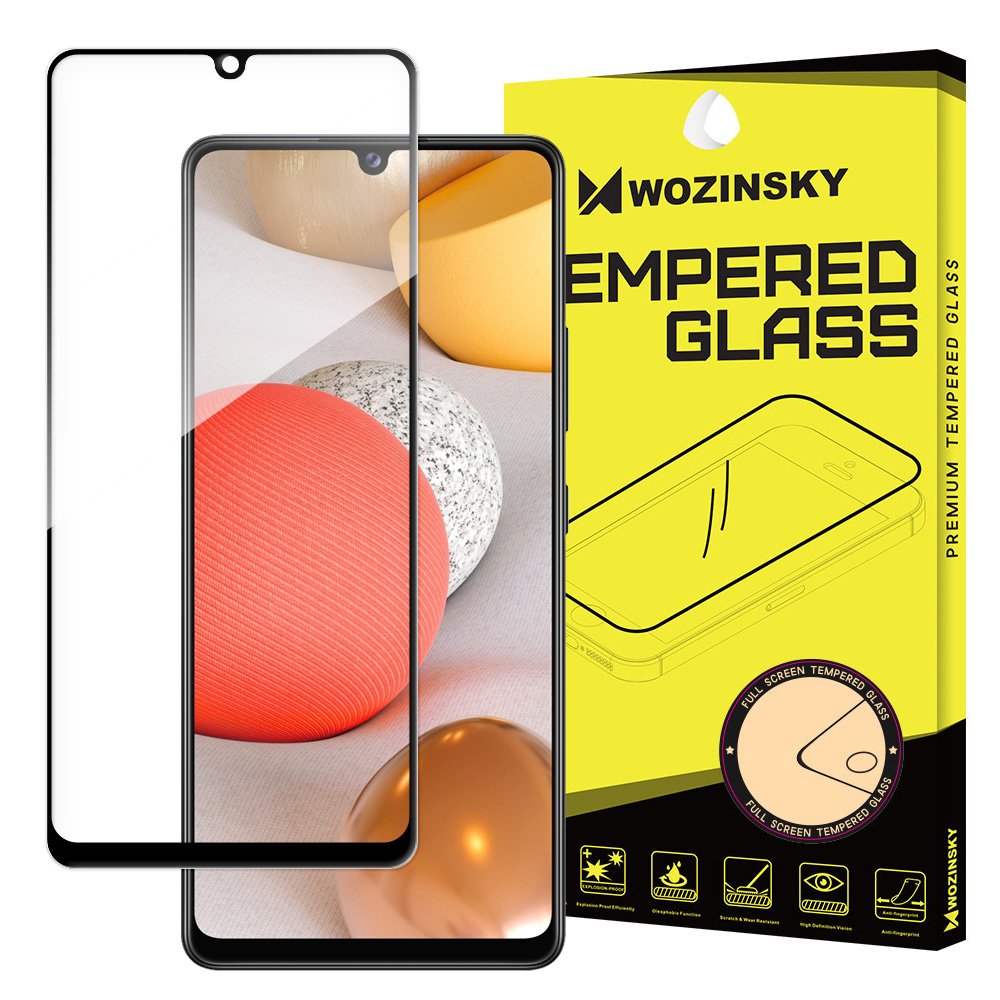 Wozinsky Super Tough kijelzővédő üvegfólia Samsung Galaxy A42 5G fekete