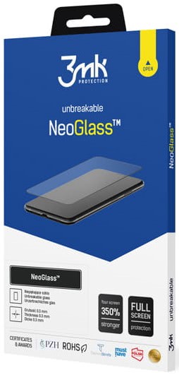 Samsung A72 3MK Neoglass kijelzővédő üvegfólia fekete