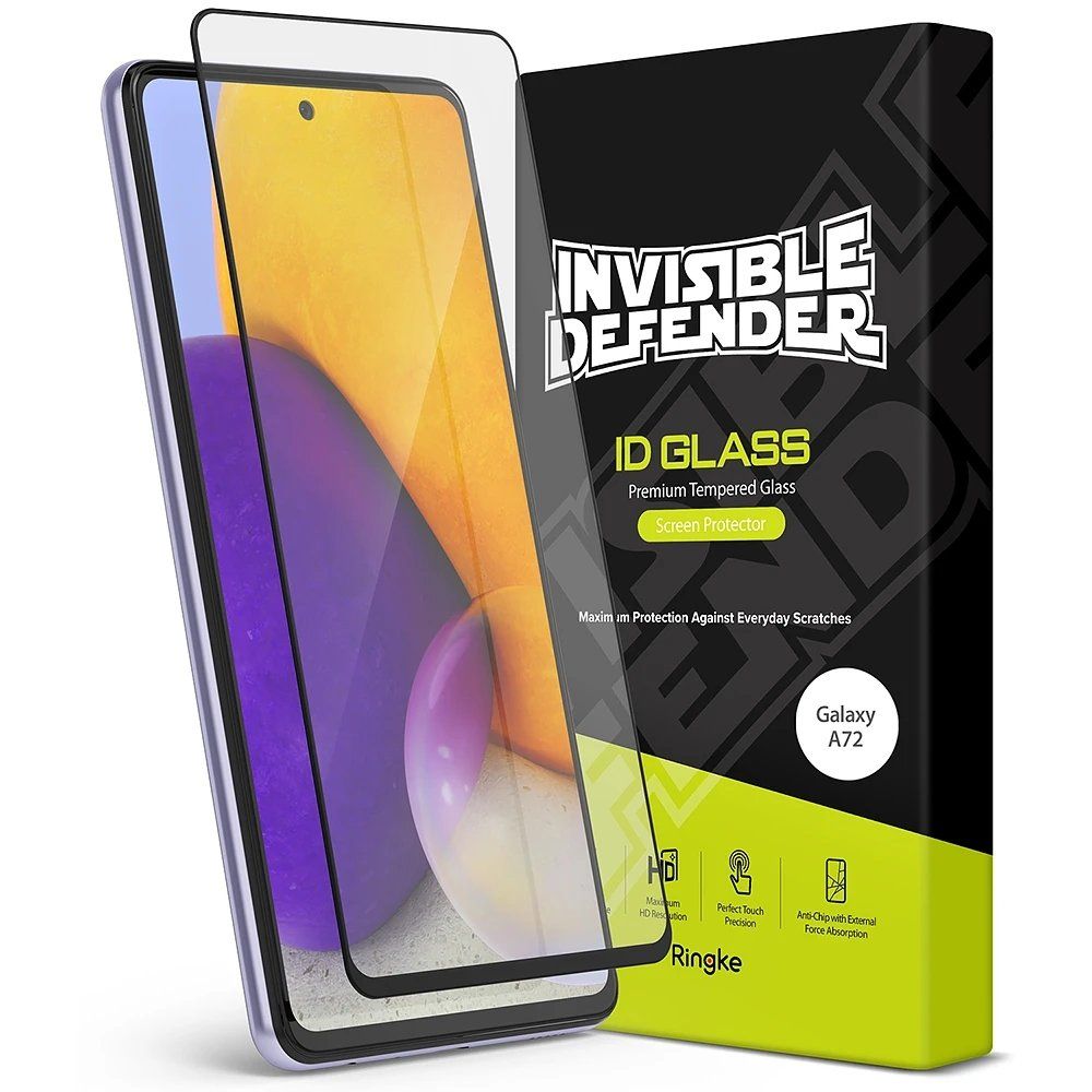 Ringke Invisible Defender ID FC kijelzővédő üvegfólia Samsung A72 fekete (G4AS038)