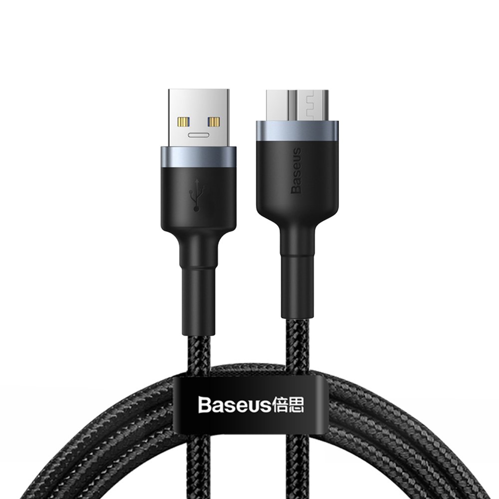 Baseus Cafule Nylon harisnyázott USB 3.0/ Micro B2 USB kábel 2A 1m szürke (CADKLF-D0G)