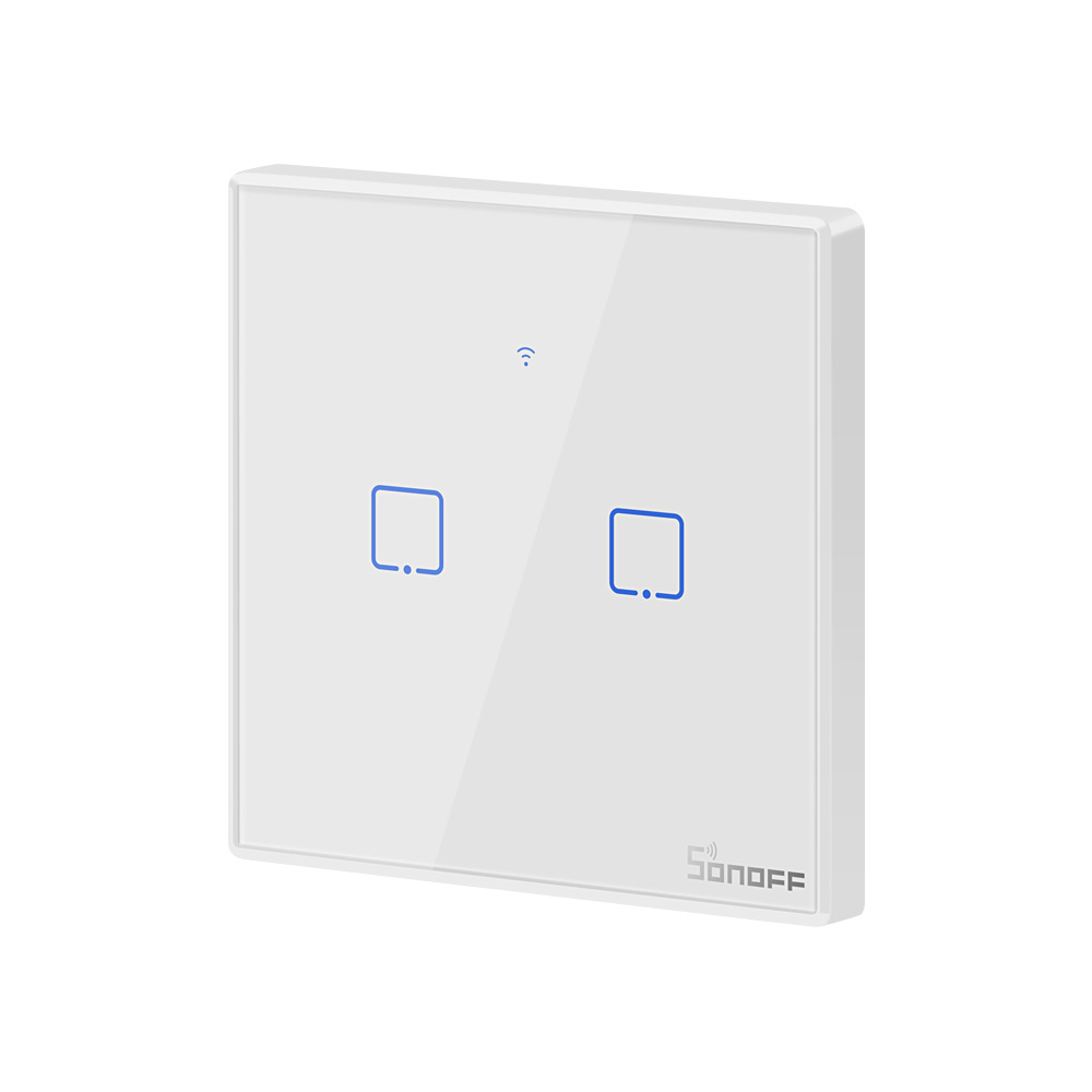 Sonoff T2EU2C-TX 2xcsatornás WiFi okos kapcsoló fehér (IM190314016)