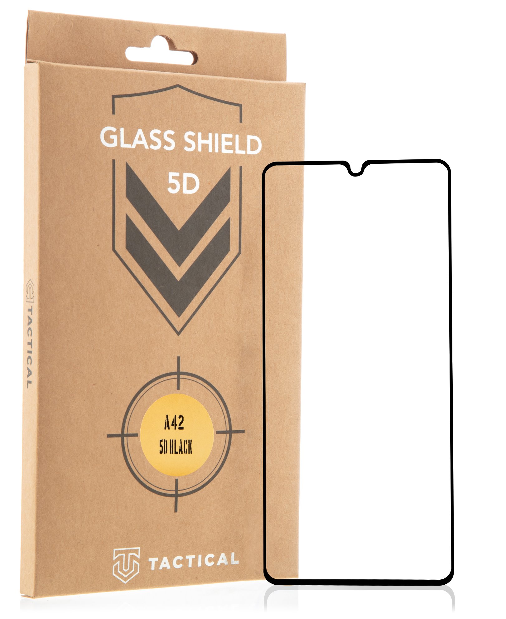 Tactical Shield 5D kijelzővédő üvegfólia Samsung Galaxy A42 5G fekete