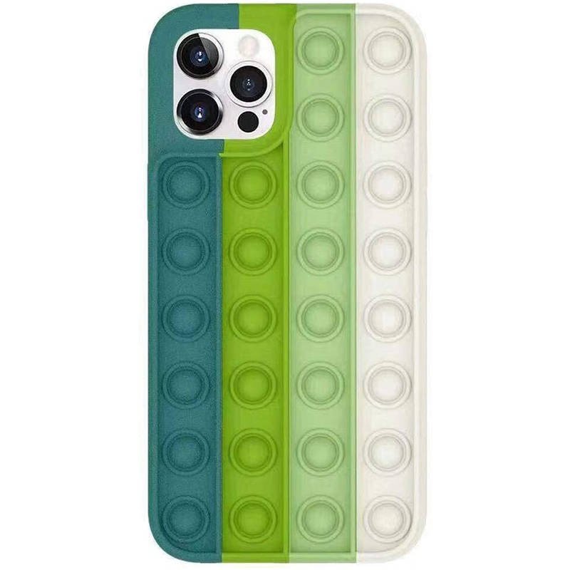 iPhone 12 Pro MAX Push Bubble flexibilis tok zöld/fehér