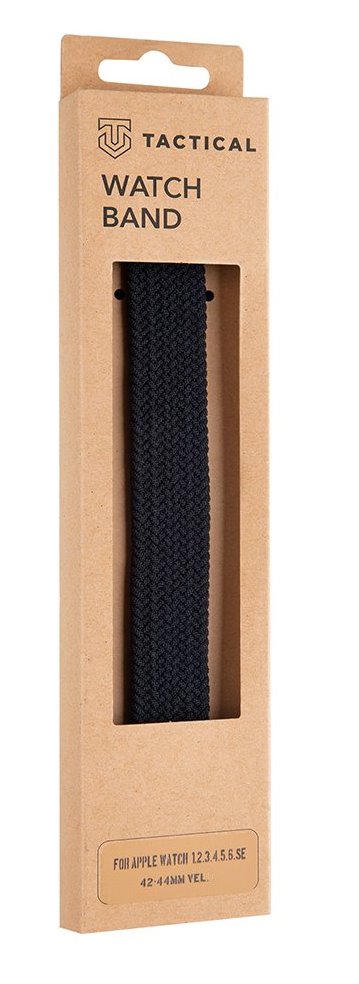 Tactical 774 String Band szövet óraszíj Apple Watch 4/5/6/7/8/SE/Ultra (42/44/45/49mm) méret M fekete