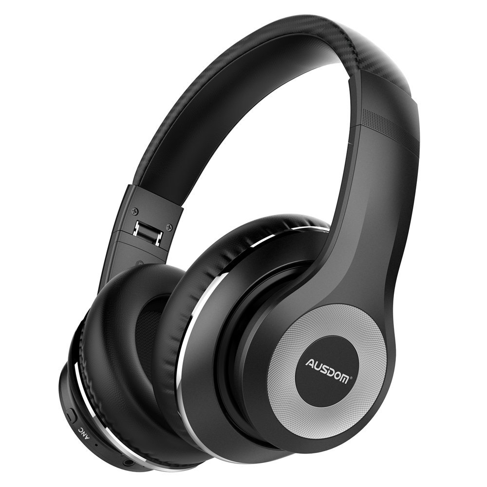 Ausdom Vezeték nélküli Bluetooth 5.0 fejhallgató ANC (Aktív Zajszűréssel) fekete (ANC10)
