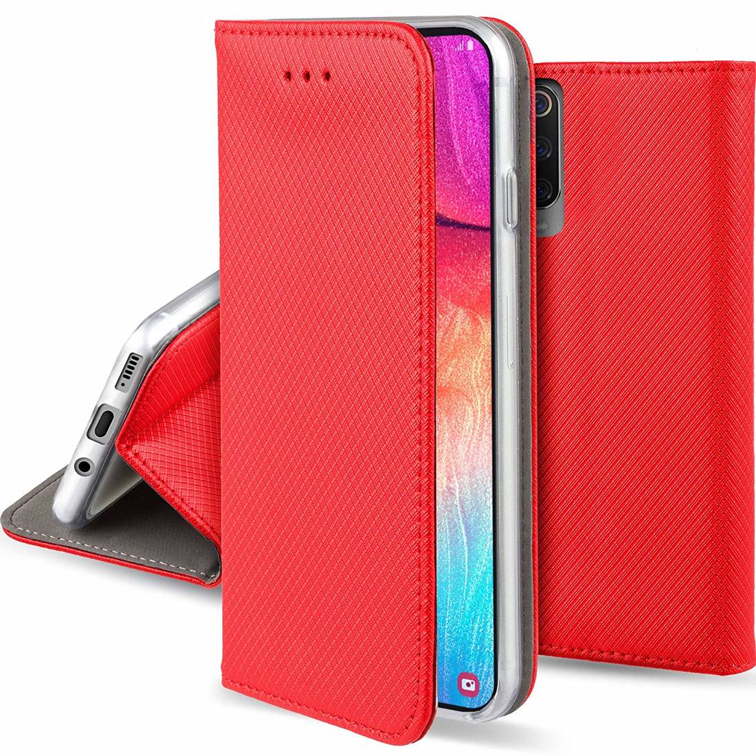 Xiaomi Redmi Note 10 Pro/ Note 10 Pro Max Mágneses fliptok piros