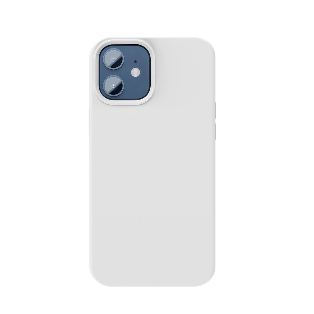 iPhone 12 mini Baseus Liquid Silica Gel MagSafe tok fehér (WIAPIPH54N-YC02)