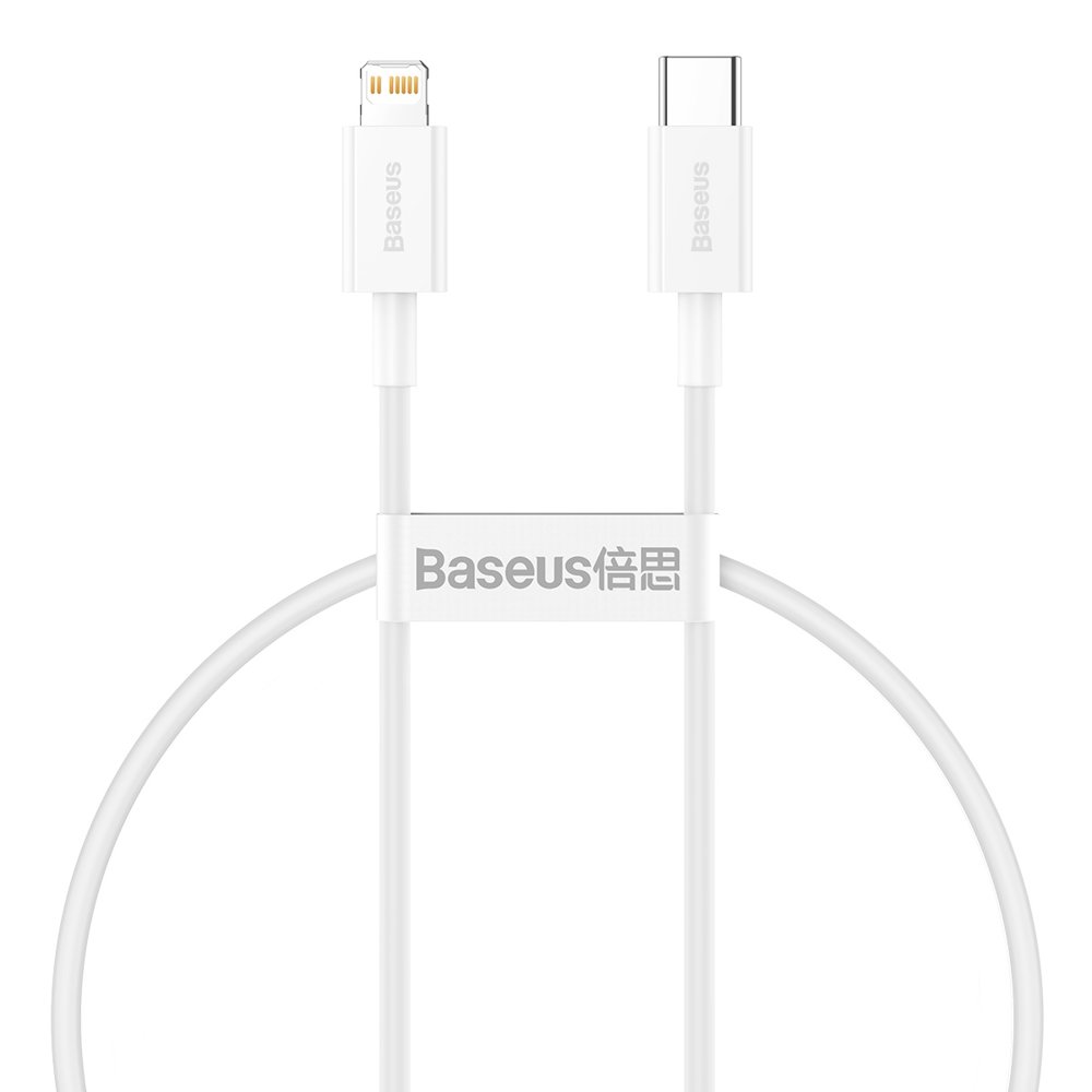 Baseus Superior USB Type-C - Lightning kábel PD 20W 0.25m fehér (CATLYS-02)