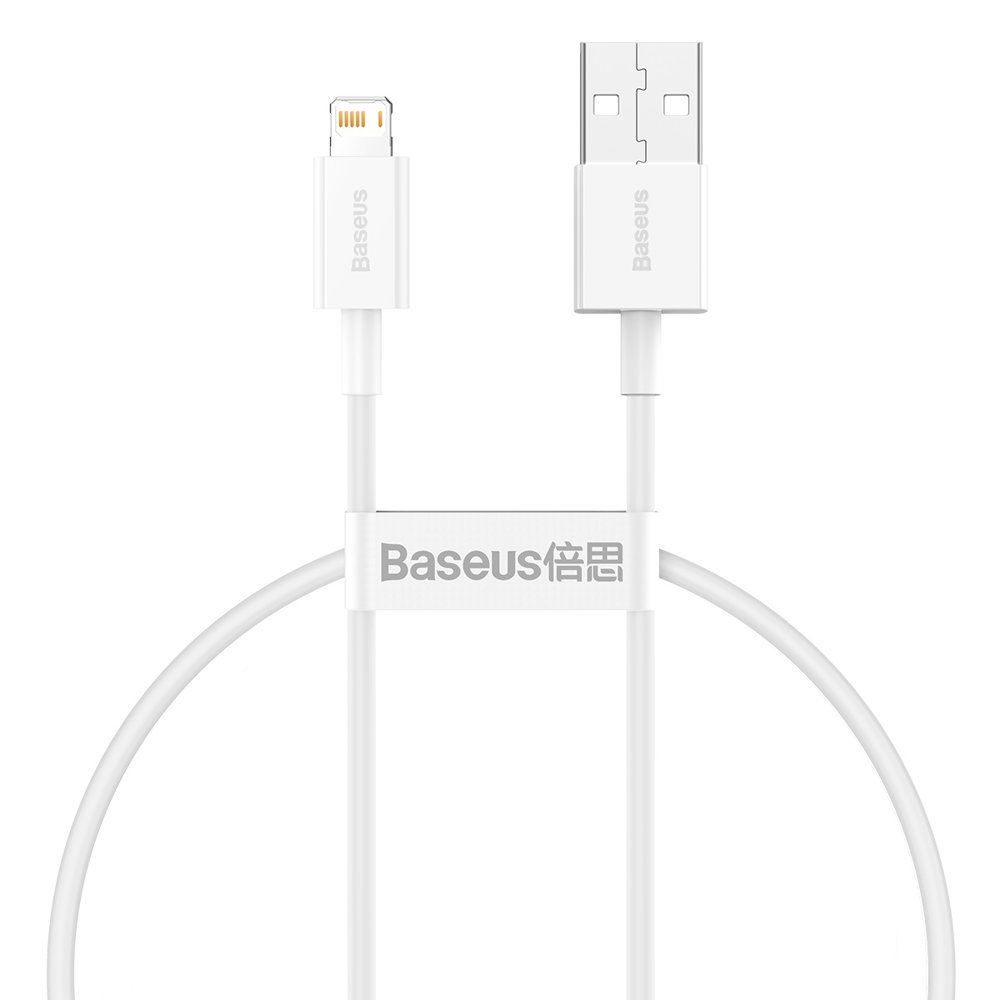 Baseus Superior USB - Lightning kábel 2.4A 0.25m fehér (CALYS-02)