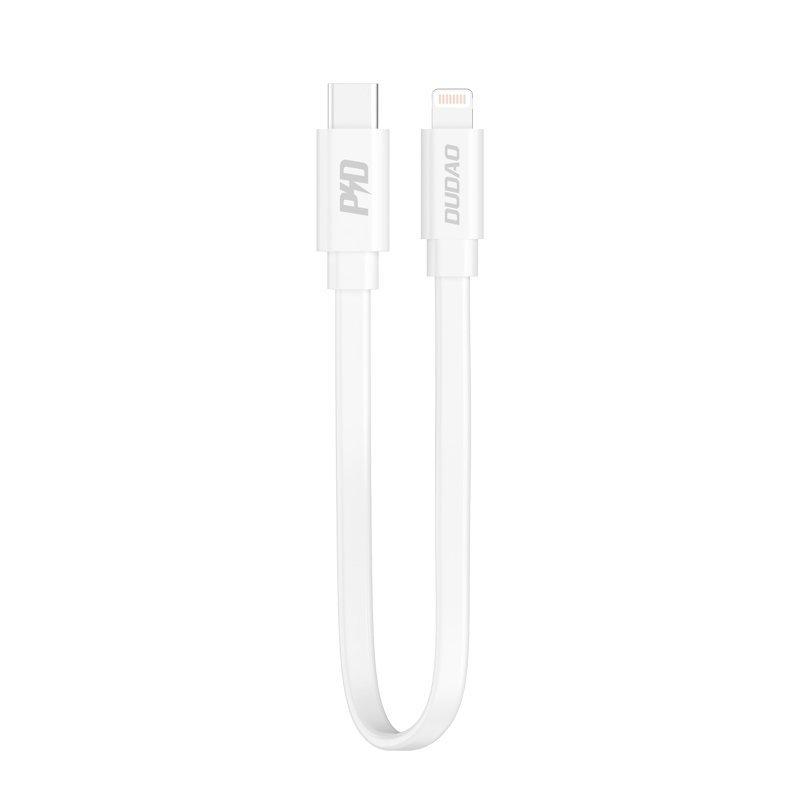 Dudao rövid USB Type-C kábel - Lightning 65W 28cm PD fehér (L6XE)