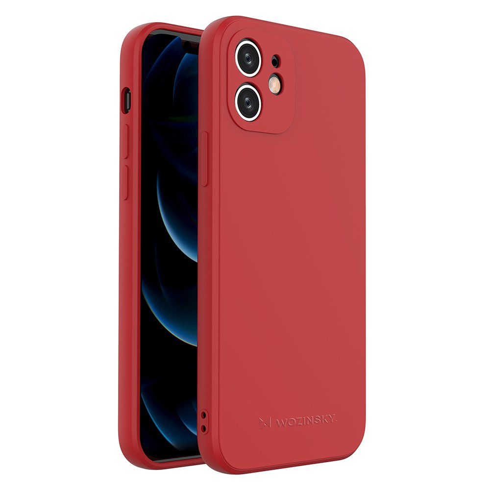 iPhone 12 Wozinsky Color Case szilikon tok piros
