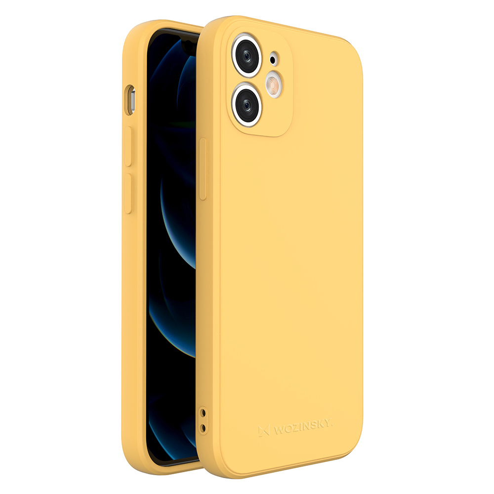 iPhone 12 mini Wozinsky Color Case szilikon tok citromsárga