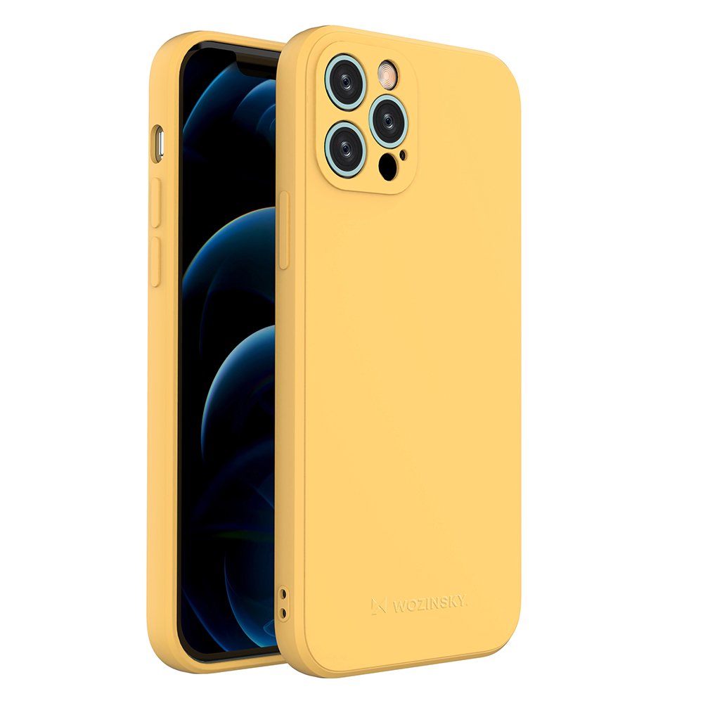 iPhone 12 Pro Wozinsky Color Case szilikon tok citromsárga