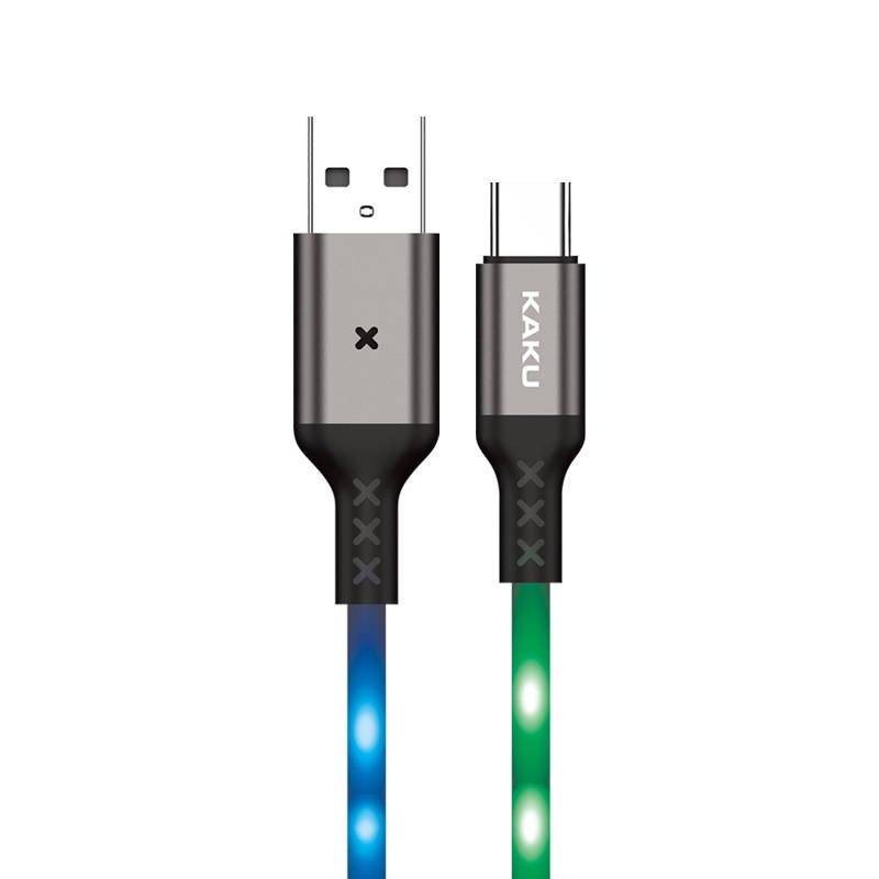 KAKU Voice Reaction USB - USB Type-C 3.2A 1m kábel szürke (KSC-114)