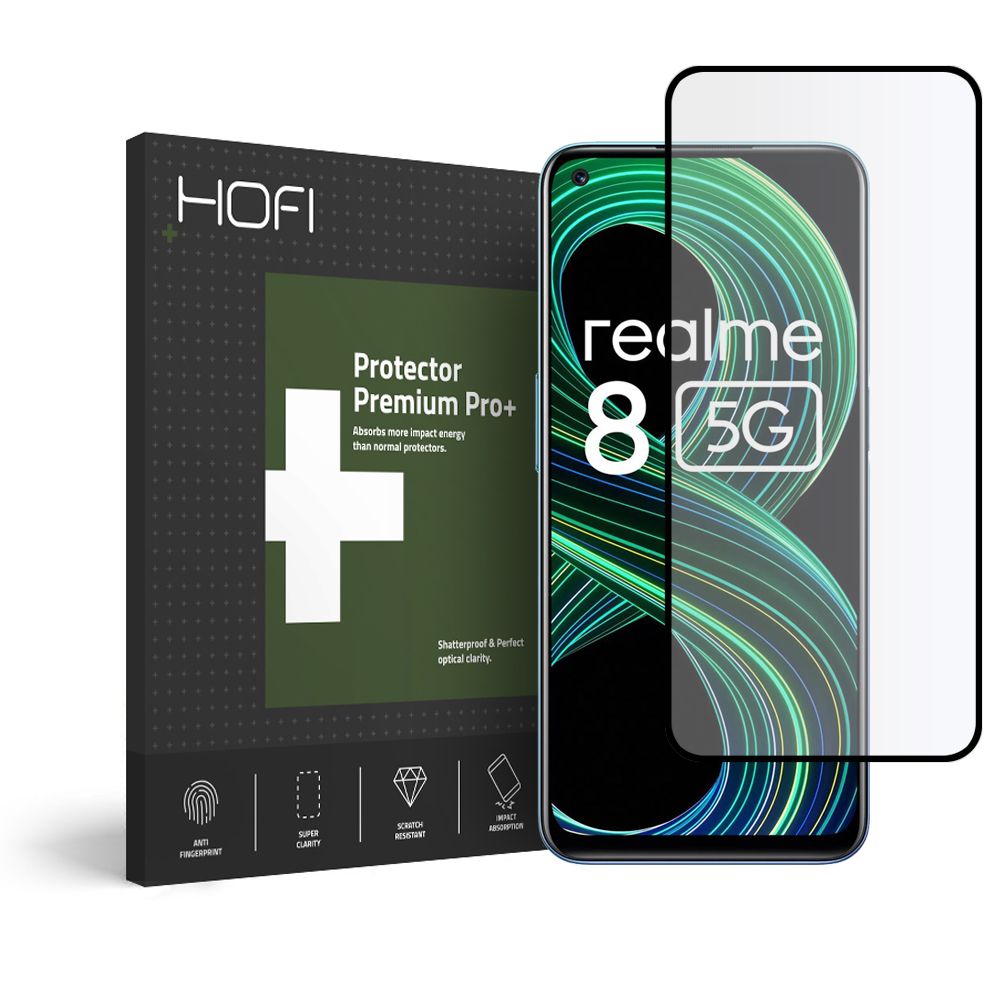 Realme 8 5G Hofi Glass Pro+ Hybrid temperált üvegfólia fekete