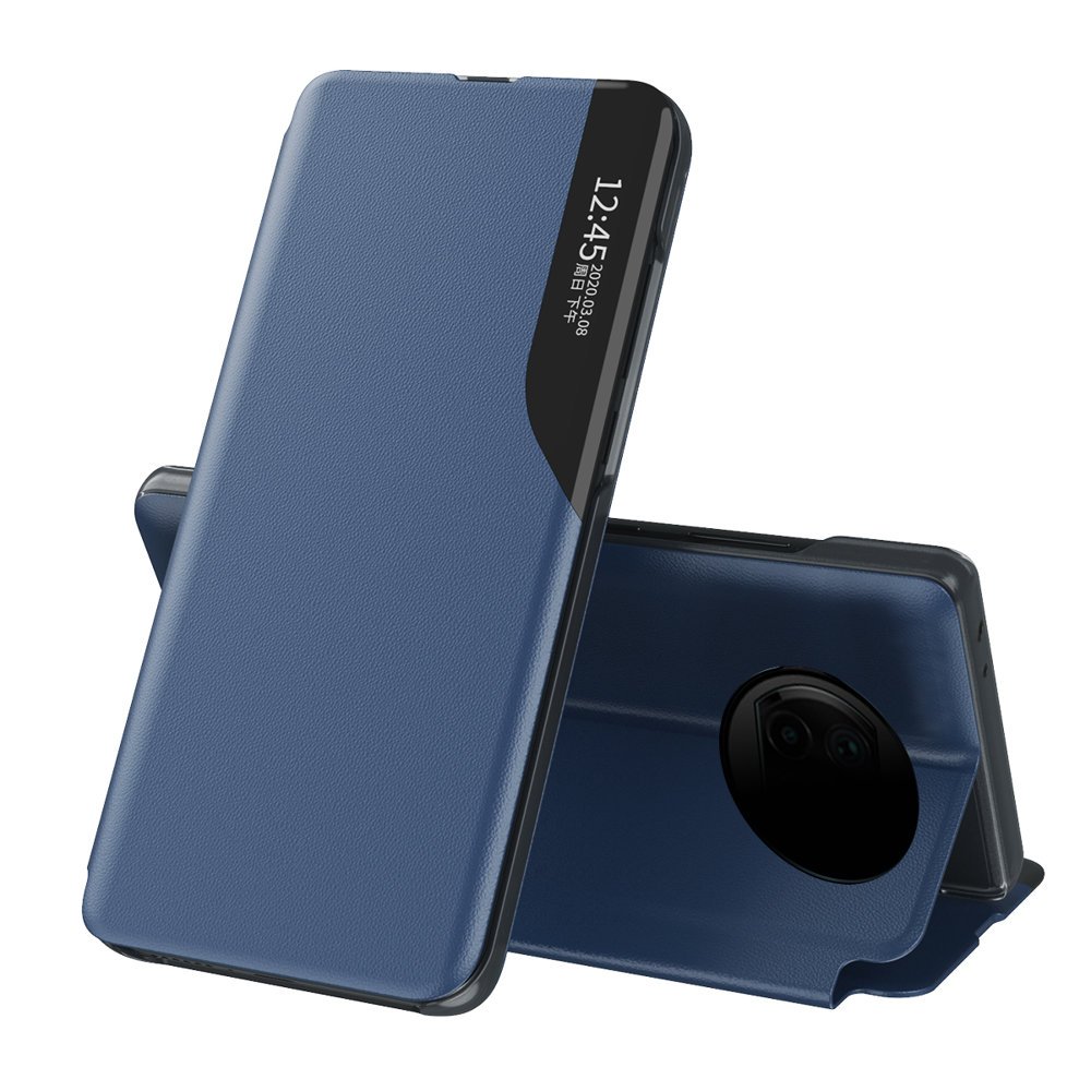 Eco Leather View Case intelligens fliptok Xiaomi Redmi Note 9T 5G kék