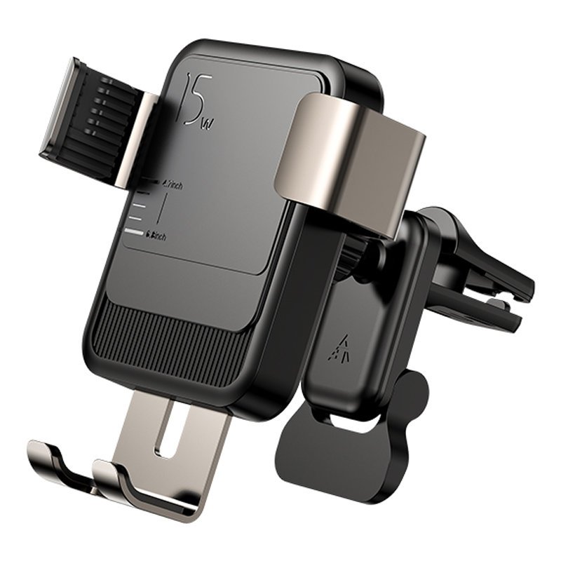 JoyroomJR-ZS220 Gravity autós telefontartó szellőzőre helyezhető vezeték nélküli Qi töltéssel 15W fekete
