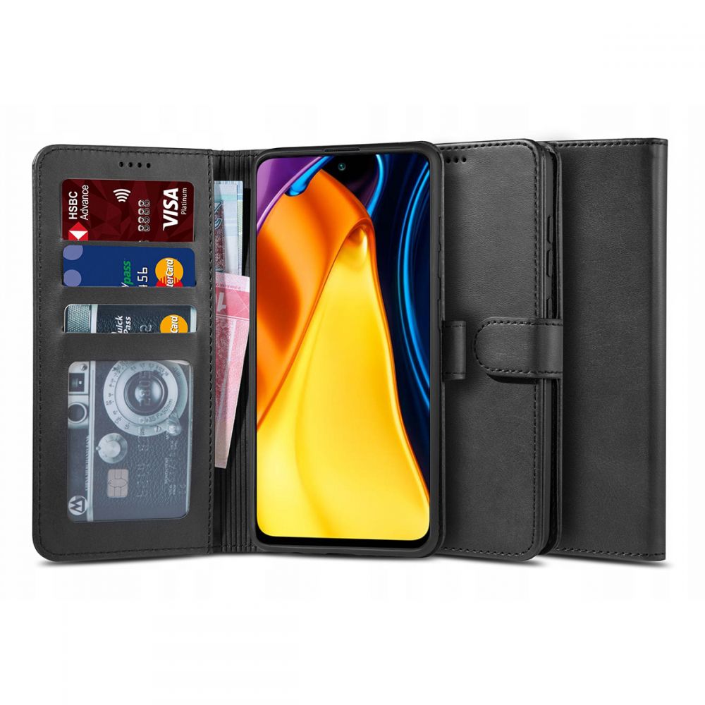 Xiaomi Poco M3 Pro 5G / Redmi Note 10 5G Tech-Protect Wallet 2 Fliptok Fekete