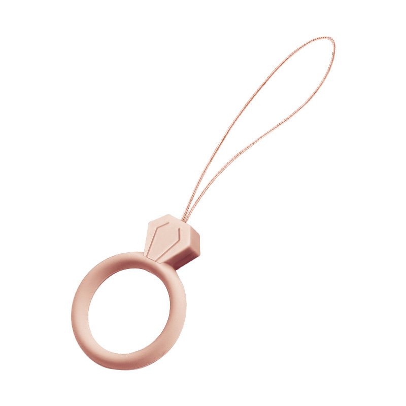 Szilikon telefon függelék kiegészítő gyémánt gyűrű mintájú rózsaszín