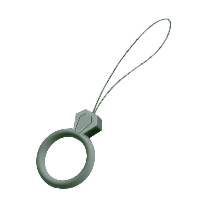 Szilikon telefon függelék kiegészítő gyémánt gyűrű mintájú zöld