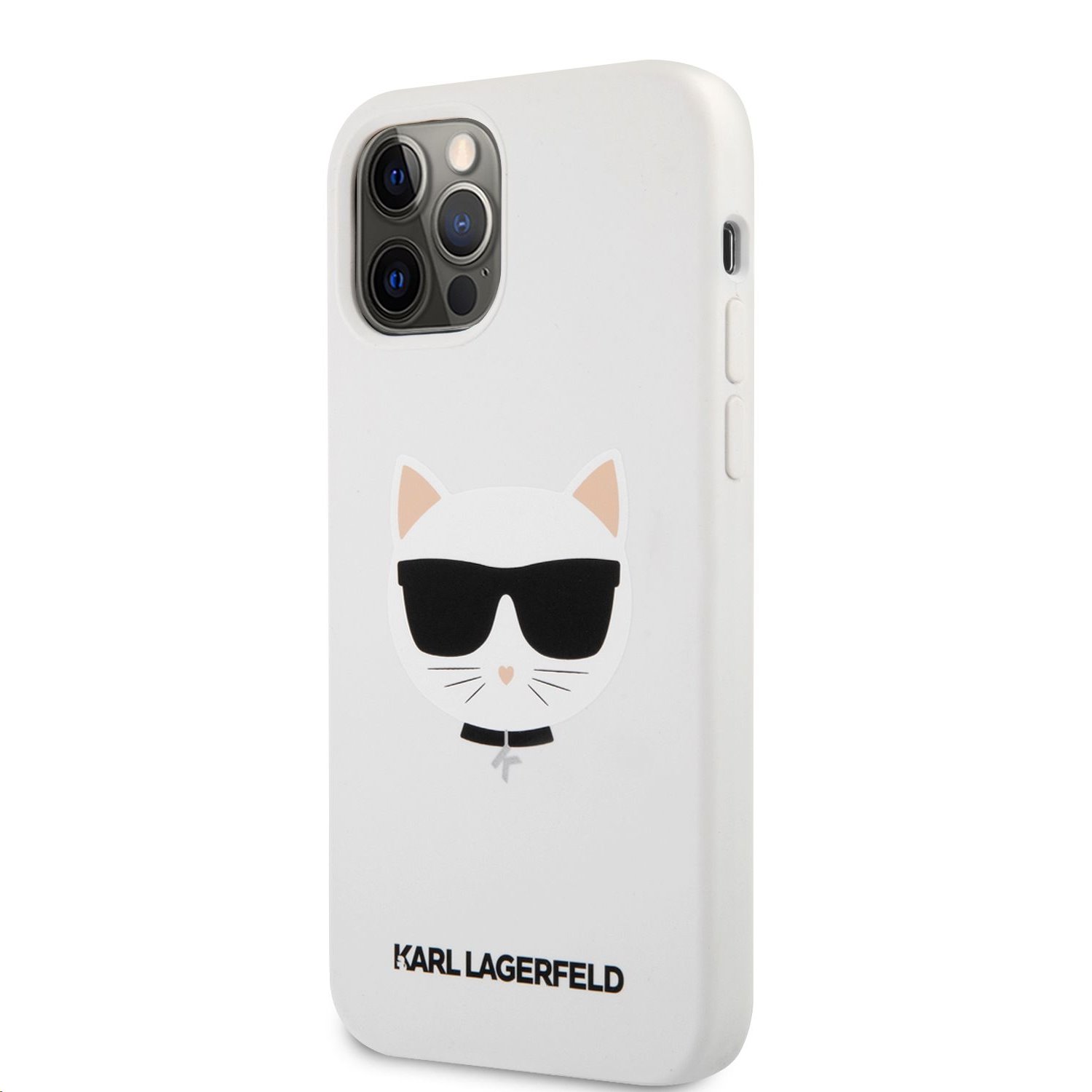iPhone 12 Pro MAX Karl Lagerfeld KLHCP12LSLCHWH Choupette Head szilikon tok fehér